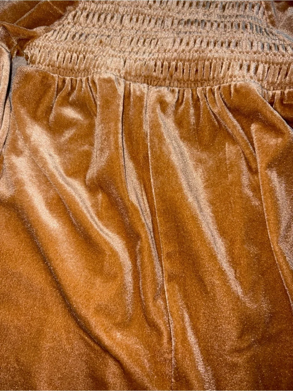 Old Navy Girls' Velvet Smocked Jumpsuit in Brown